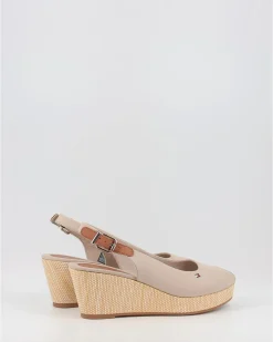 Alpargatas Tommy Hilfiger Iconic Elba Sling Back Wedge Taupe