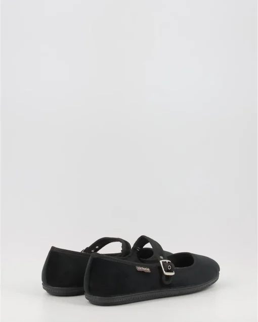 Bailarinas Victoria Oda Terciopelo 104913 Negro