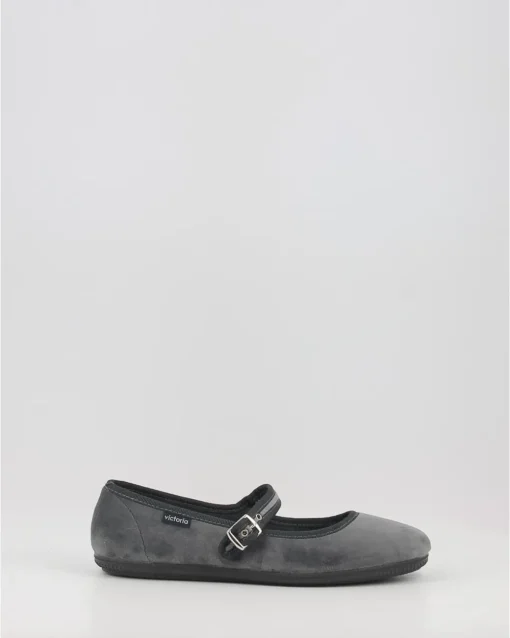 Bailarinas Victoria Oda Terciopelo 104913 Gris