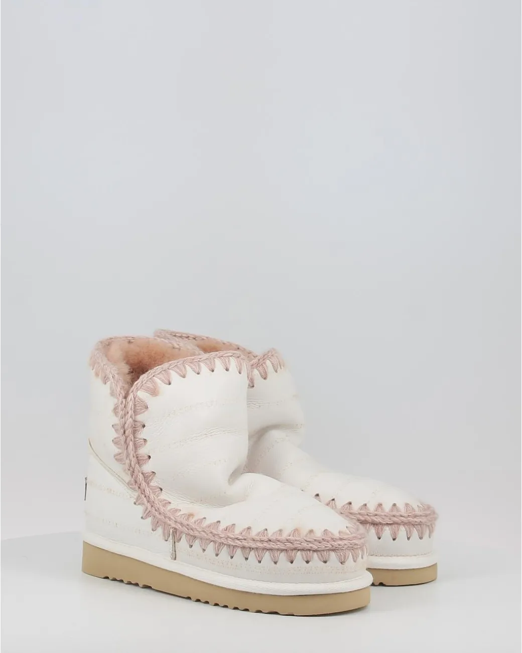 Botas Mou Eskimo 18 Special Sheepskin "Punched Effect" Blanco