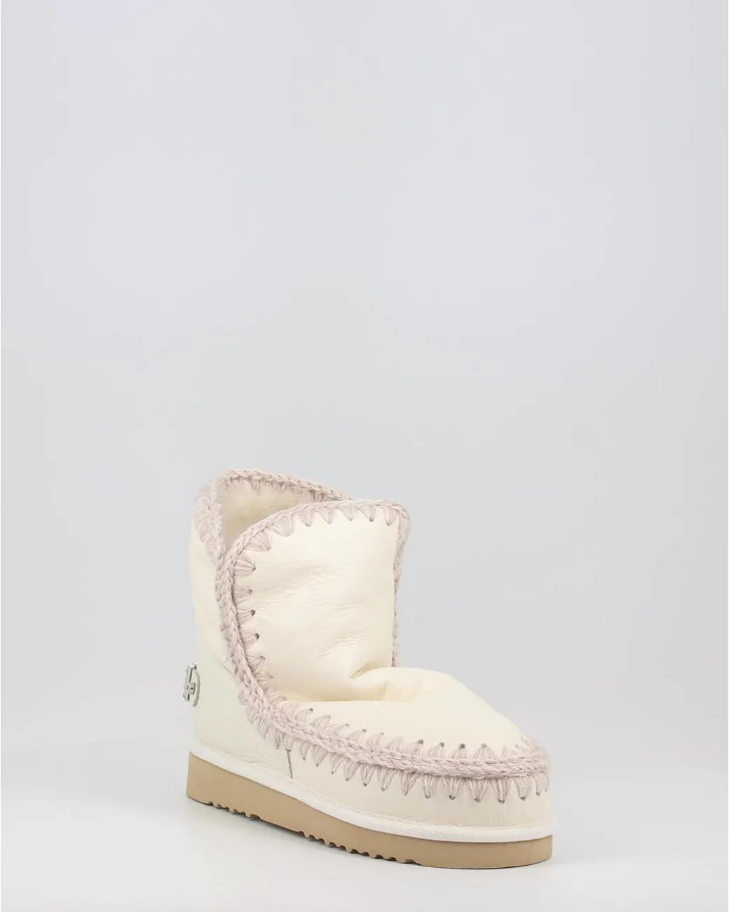 Botas Mou Eskimo 18 With Rhinestones Logo Blanco