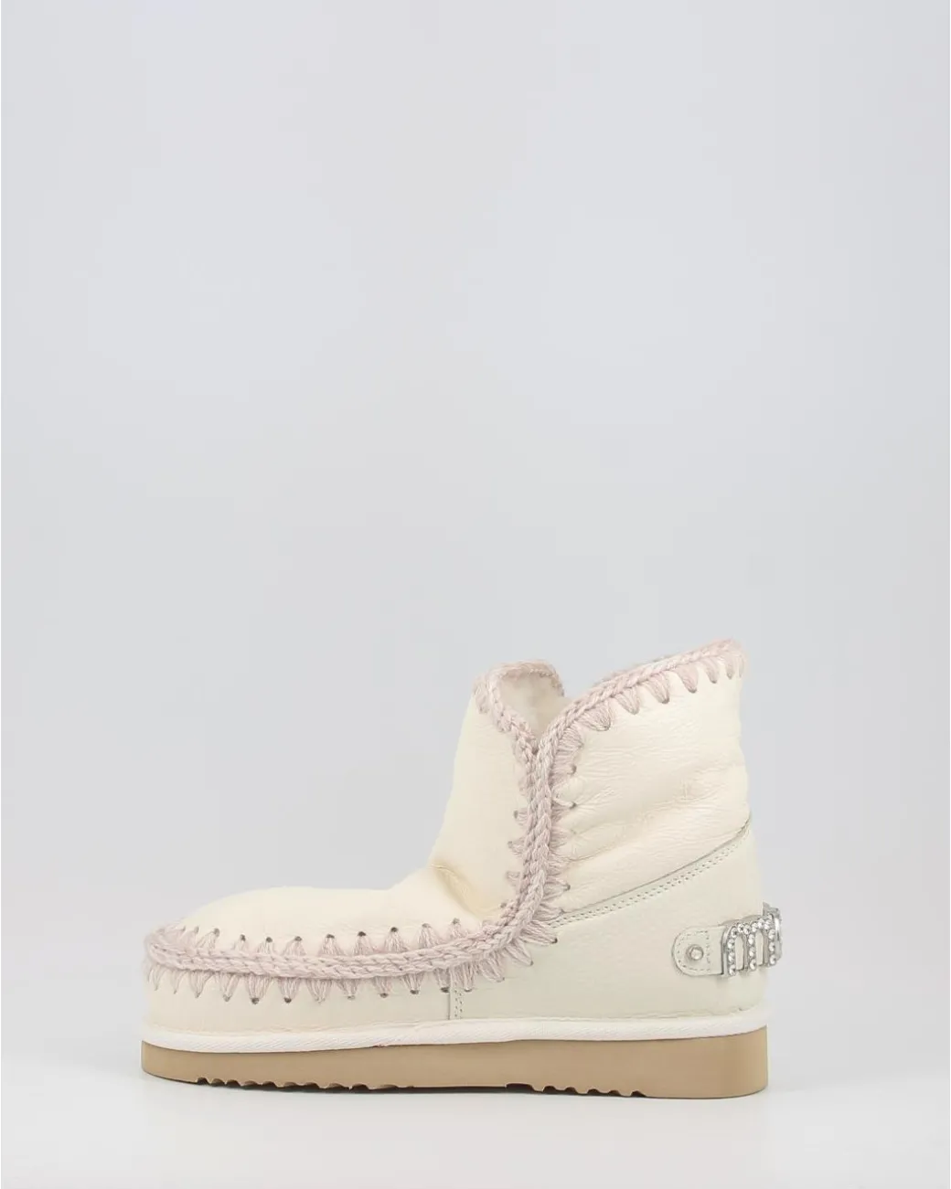 Botas Mou Eskimo 18 With Rhinestones Logo Blanco