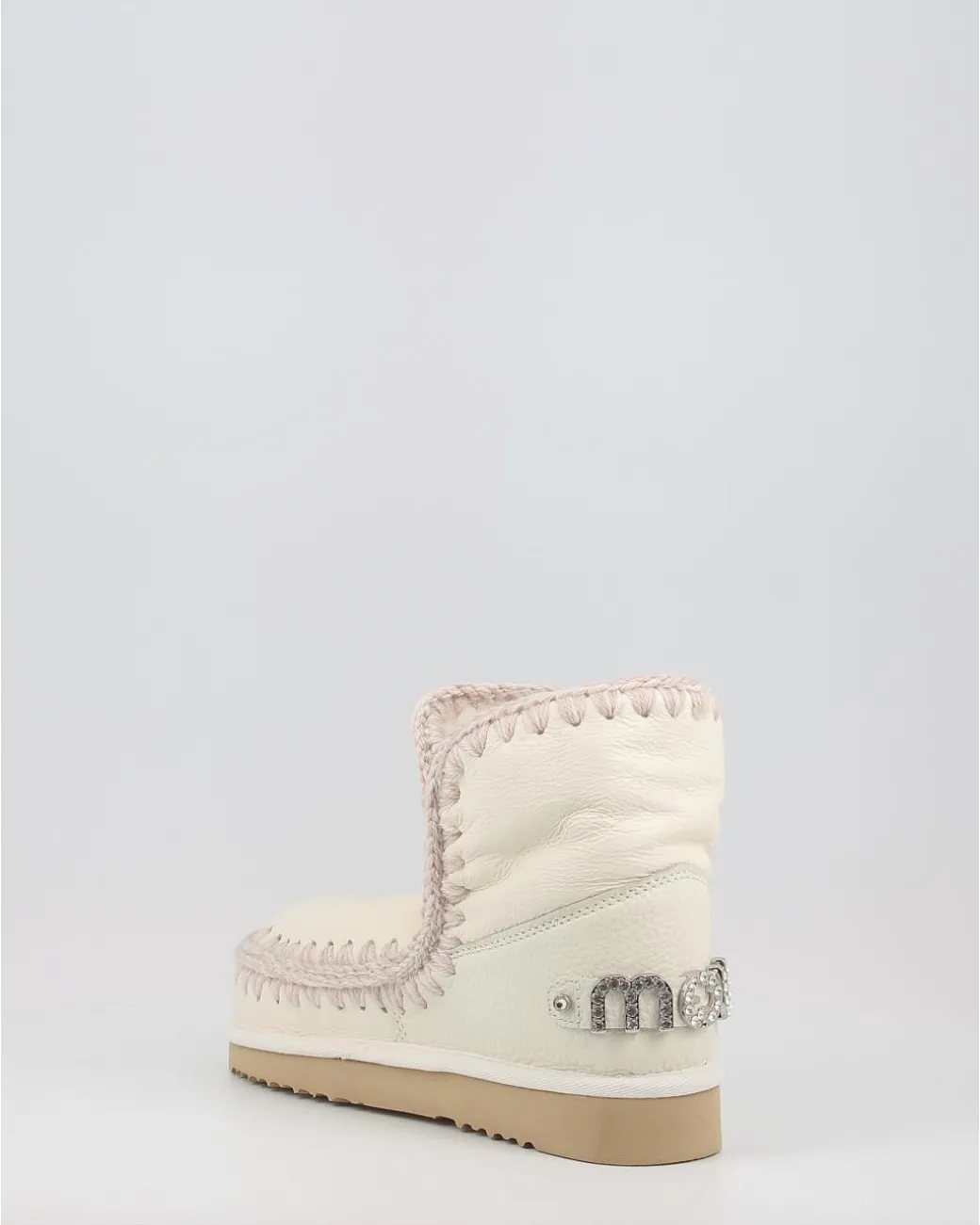 Botas Mou Eskimo 18 With Rhinestones Logo Blanco