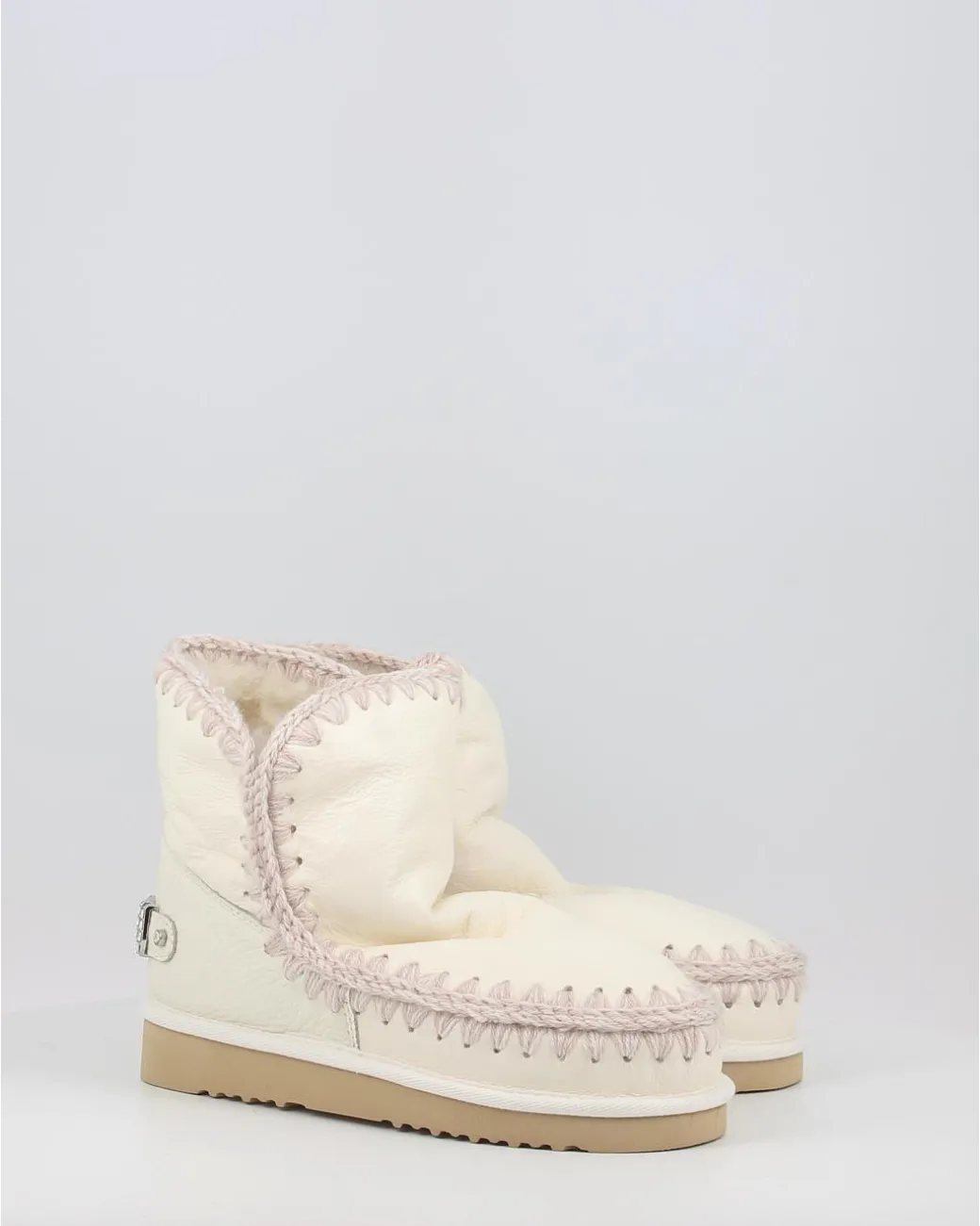 Botas Mou Eskimo 18 With Rhinestones Logo Blanco