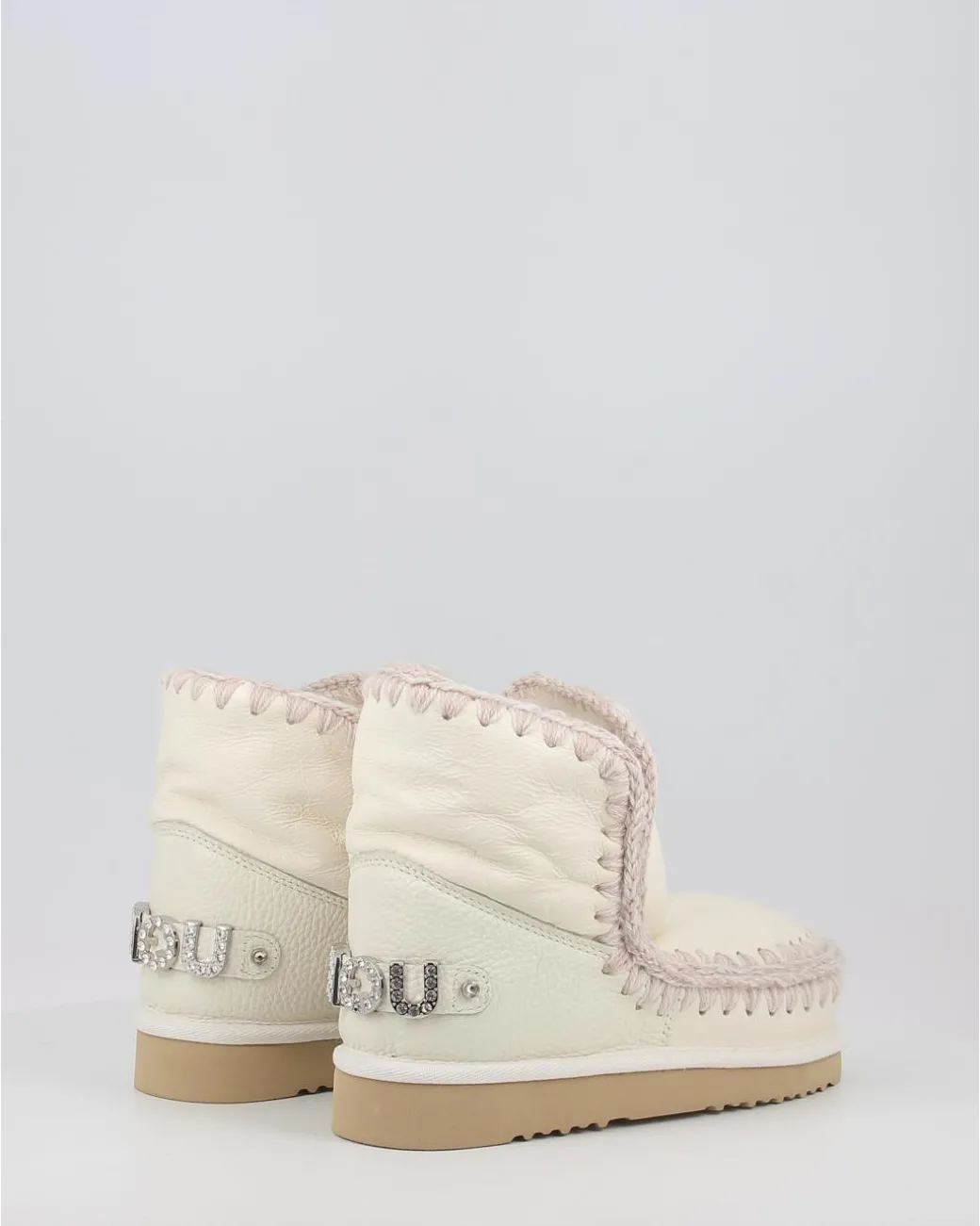 Botas Mou Eskimo 18 With Rhinestones Logo Blanco