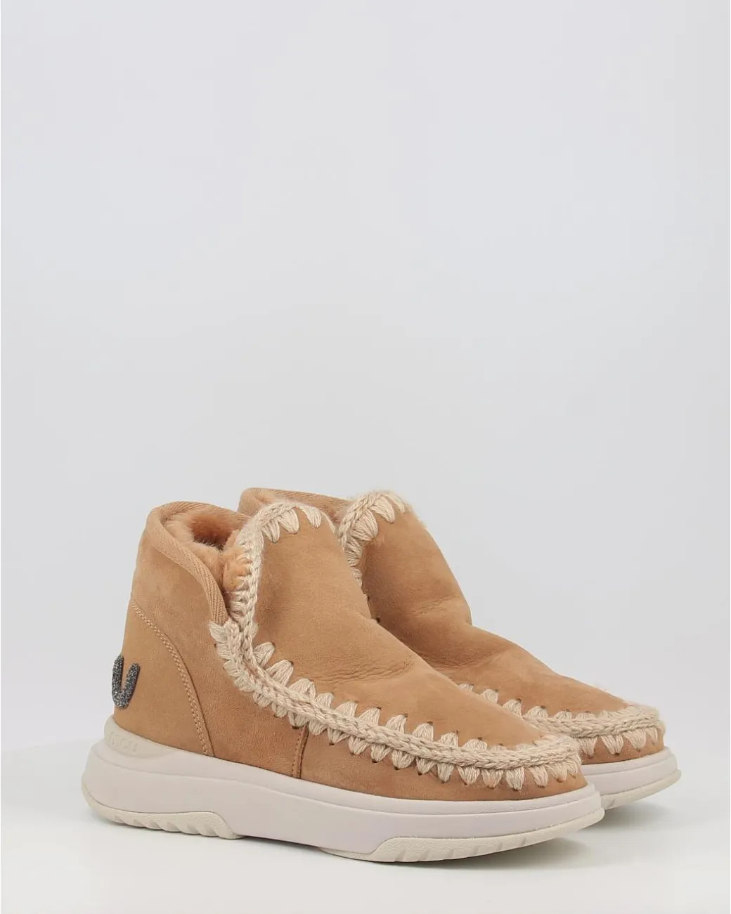 Botas Mou Eskimo Jogger Glitter Logo Cuero