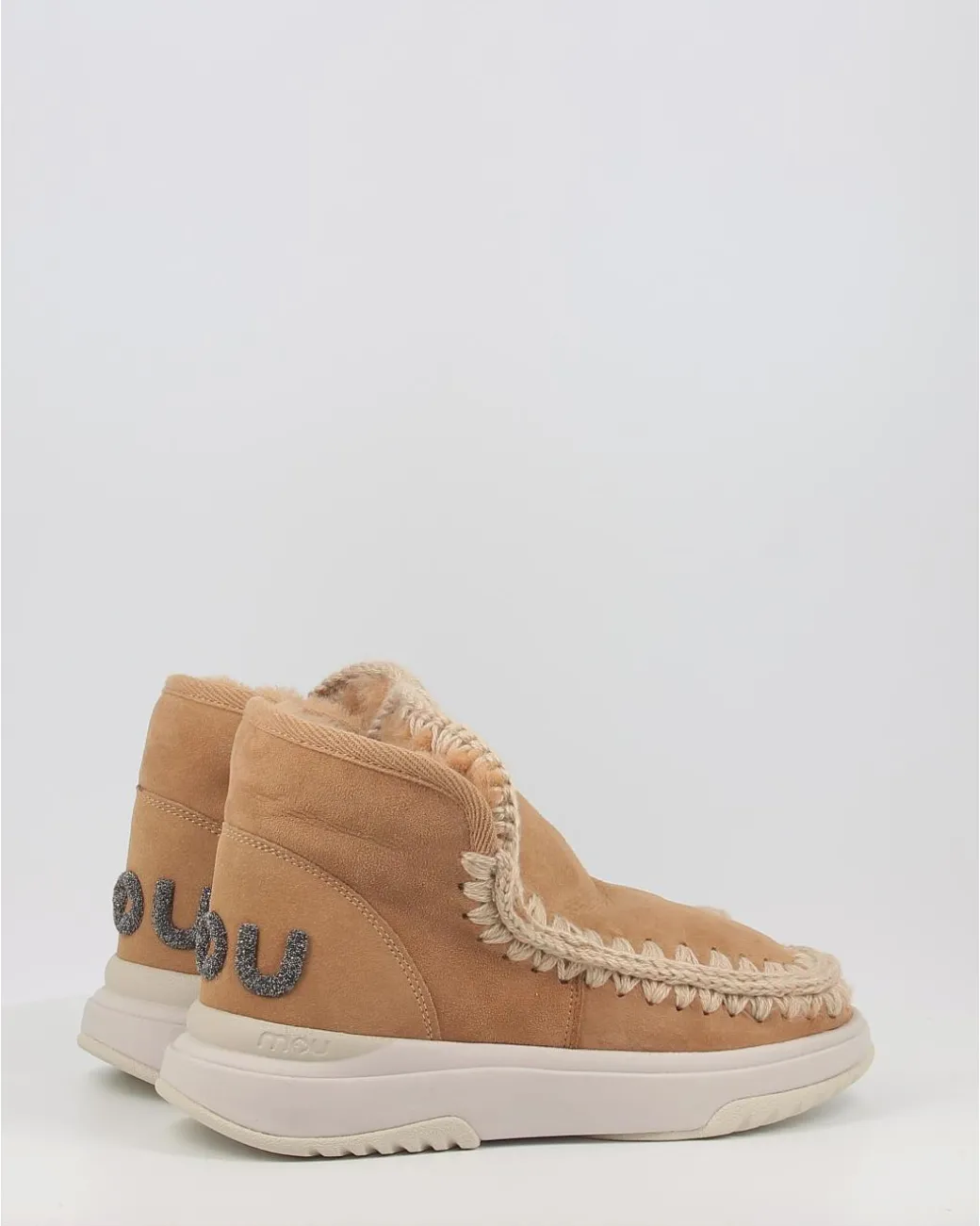 Botas Mou Eskimo Jogger Glitter Logo Cuero