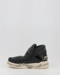 Botas Mou Eskimo Trainer - Big Metallic Letter Logo Negro