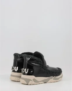 Botas Mou Eskimo Trainer - Big Metallic Letter Logo Negro