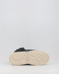 Botas Mou Eskimo Trainer - Big Metallic Letter Logo Negro