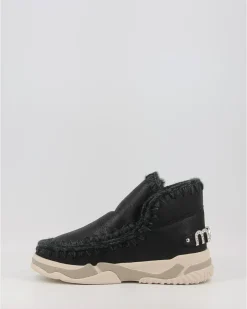Botas Mou Eskimo Trainer Logo Rhinestones Negro