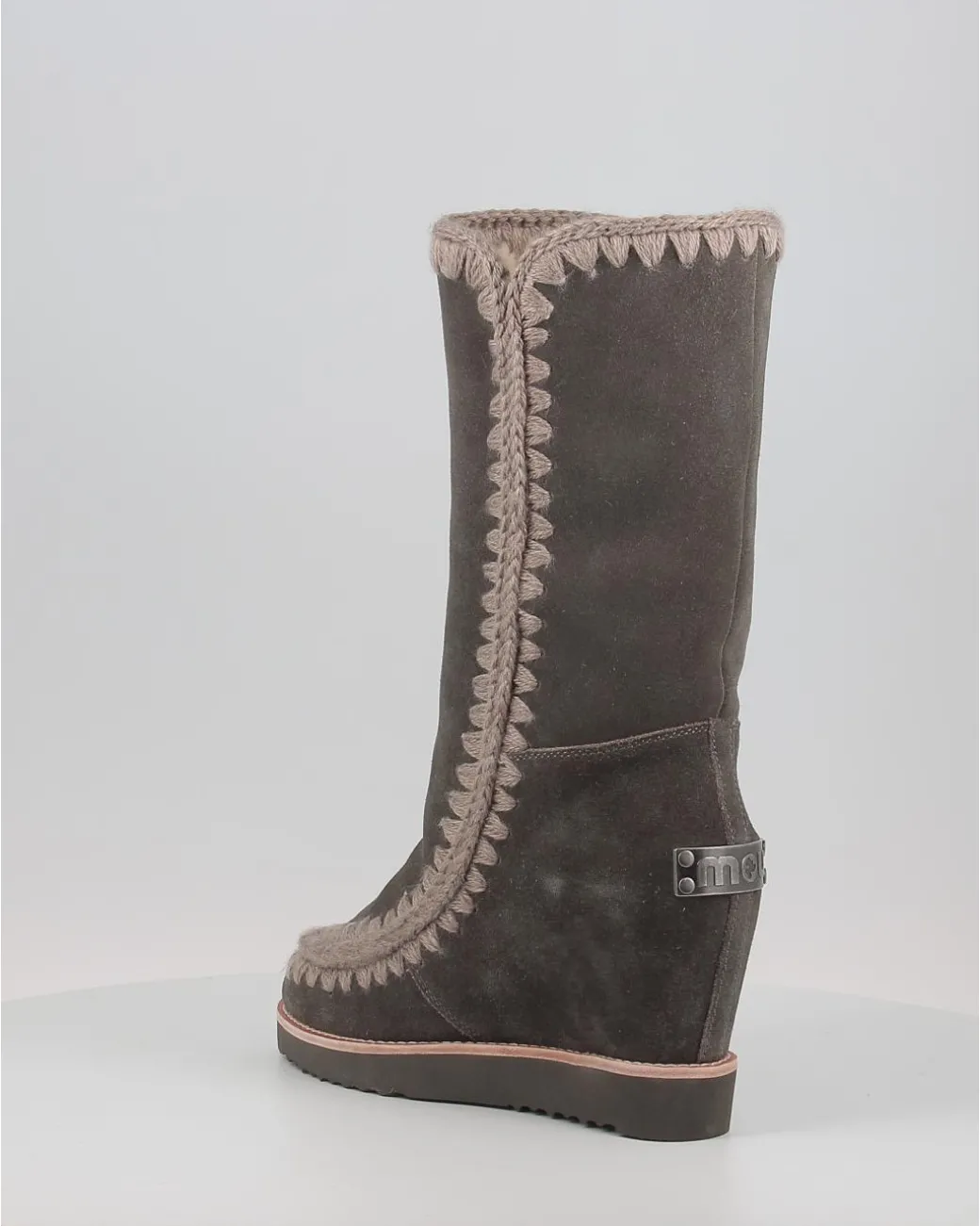 Botas Mou French Toe Wedge Tall Gris
