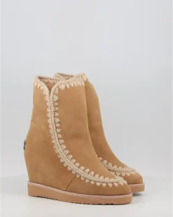 Botas Mou French Toe Wedge Short Cuero