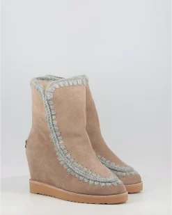 Botas Mou French Toe Wedge Short Taupe