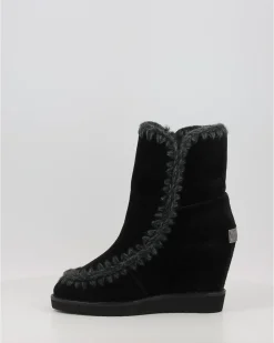 Botas Mou French Toe Wedge Short Bkbk Negro