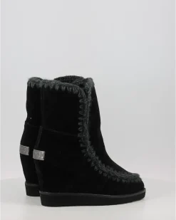 Botas Mou French Toe Wedge Short Bkbk Negro