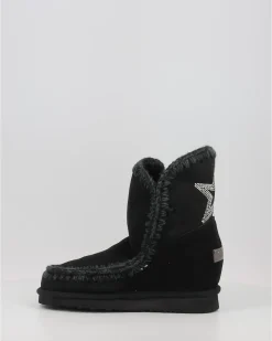 Botas Mou Inner Wedge Short Back Hotfix Star Negro