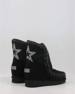 Botas Mou Inner Wedge Short Back Hotfix Star Negro