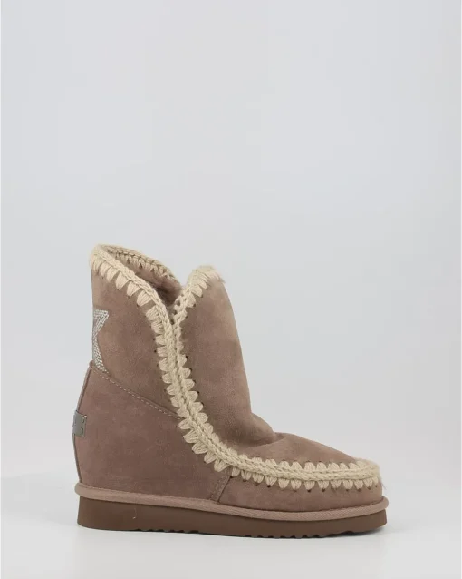 Botas Mou Inner Wedge Short Back Hotfix Star Gris