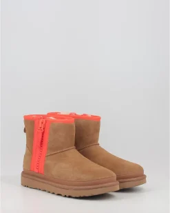 Botas Ugg Classic Mini Zipper Tape Logo Chestnut