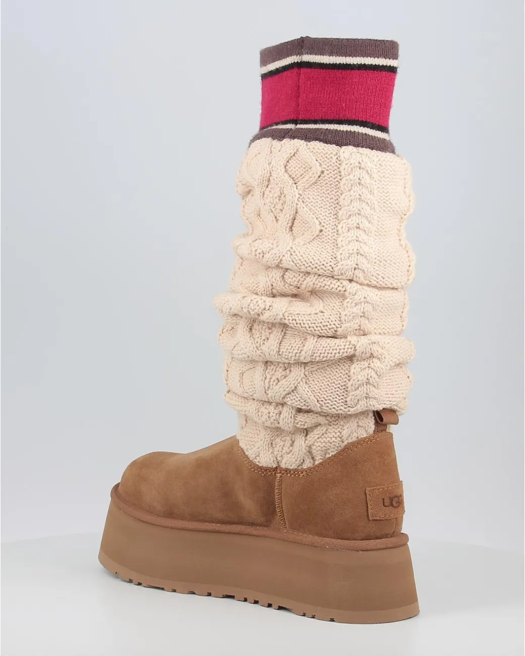 Botas Ugg Classic Sweater Letter Tall Chestnut
