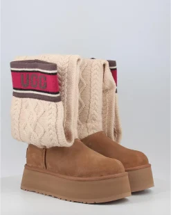 Botas Ugg Classic Sweater Letter Tall Chestnut