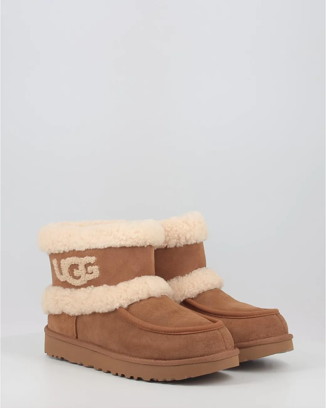 Botas Ugg Ultra Mini Ugg Fluff Chestnut