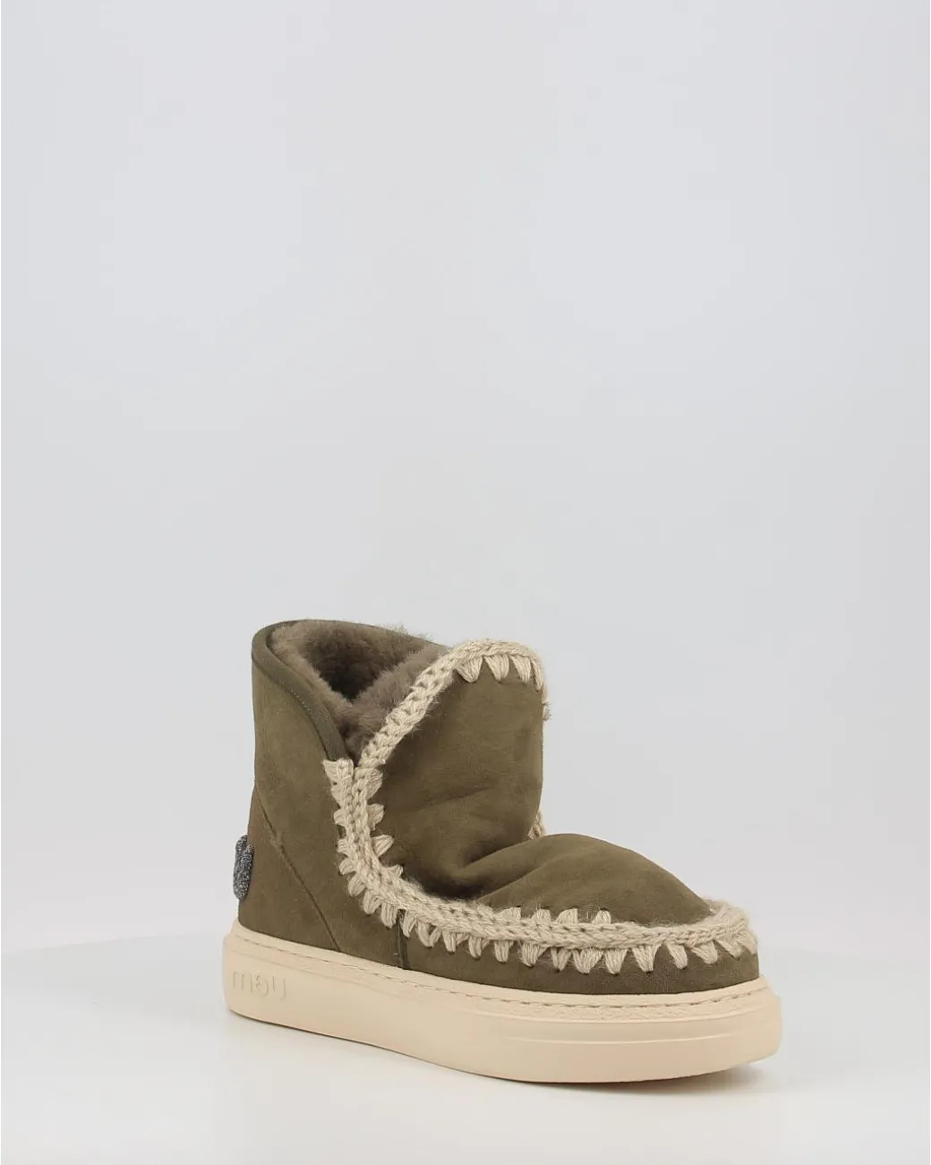 Botines Mou Bold Glitter Logo Moo Verde