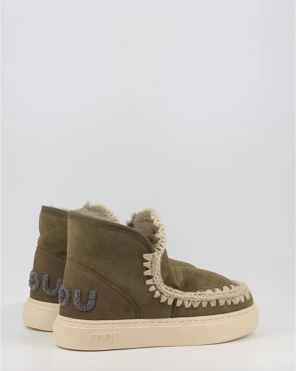 Botines Mou Bold Glitter Logo Moo Verde