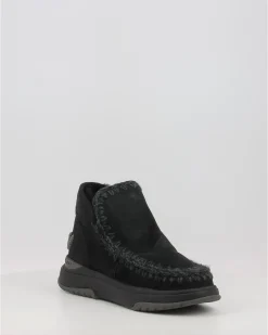 Botines Mou Eskimo Jogger Glitter Logo Bkbk Negro