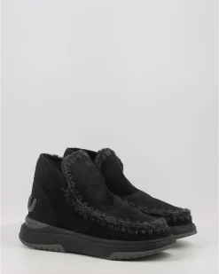Botines Mou Eskimo Jogger Glitter Logo Bkbk Negro