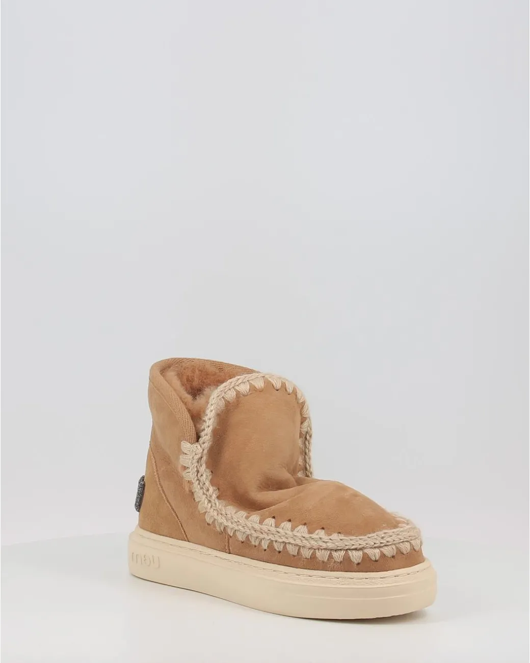 Botines Mou Eskimo Sneaker Bold Glitter Logo Tob Cuero