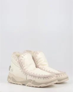 Botines Mou Eskimo Trainer Logo Rhinestones Wxwhi Blanco