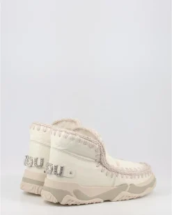 Botines Mou Eskimo Trainer Logo Rhinestones Wxwhi Blanco
