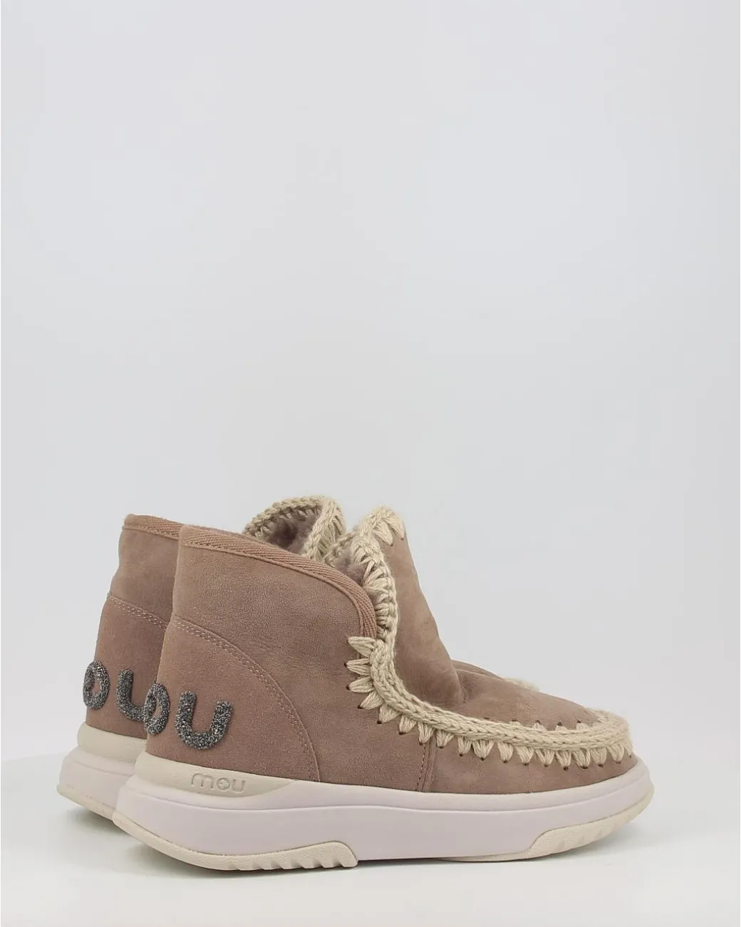 Botines Mou Jogger Glitter Logo Elgry Gris