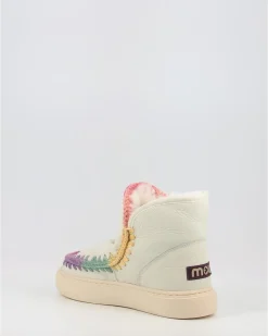 Botines Mou Sneaker Bold Rainbow Stitching Nutrwh Blanco