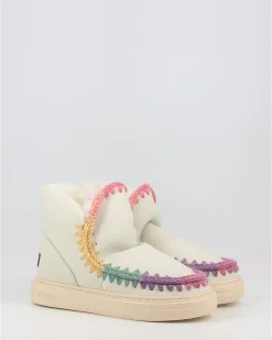 Botines Mou Sneaker Bold Rainbow Stitching Nutrwh Blanco