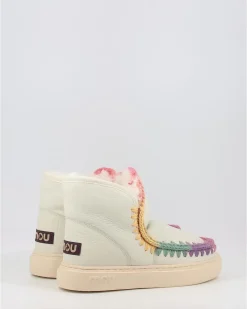 Botines Mou Sneaker Bold Rainbow Stitching Nutrwh Blanco