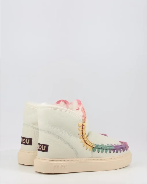 Botines Mou Sneaker Bold Rainbow Stitching Nutrwh Blanco