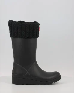 Calcetines Hunter Recycled Mini Cable Boot Short Negro