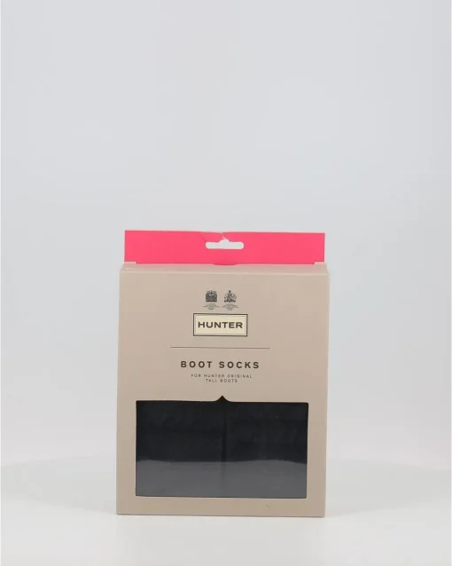 Calcetines Hunter Recycled Mini Cable Boot Tall Negro
