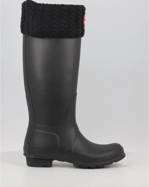 Calcetines Hunter Recycled Mini Cable Boot Tall Negro