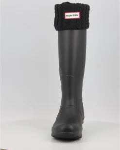Calcetines Hunter Recycled Mini Cable Boot Tall Negro
