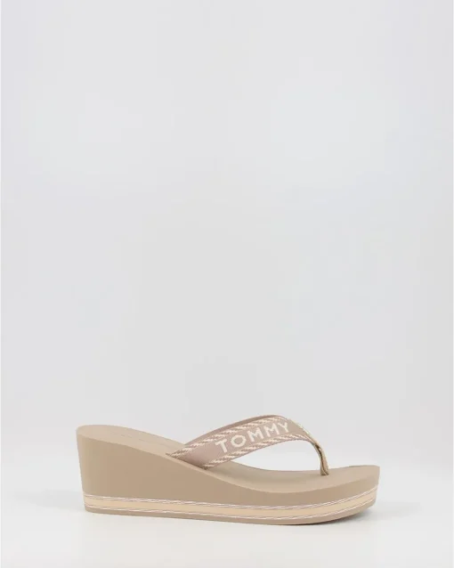 Chanclas Tommy Hilfiger Tommy Webbing H Wedge Sandal Verde