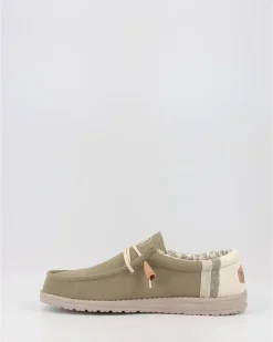 Náuticos Hey Dude Wally Linen Natural Verde