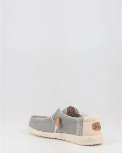 Náuticos Hey Dude Wally Linen Natural Gris