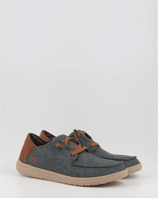 Náuticos Skechers Relaxed Fit Melson - Planon 210116 Azul