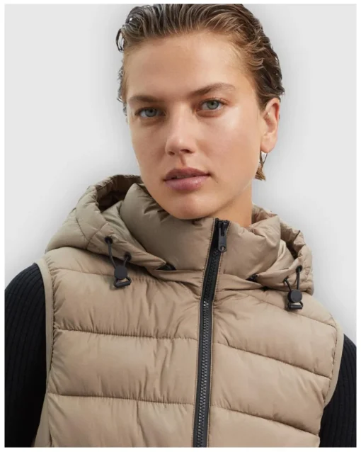 Plumiferos Ecoalf Aorakialf Vest Woman Taupe