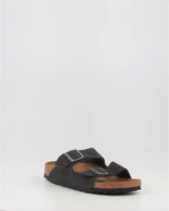 Sandalias Birkenstock Arizona Vl Sfb Leather Gris
