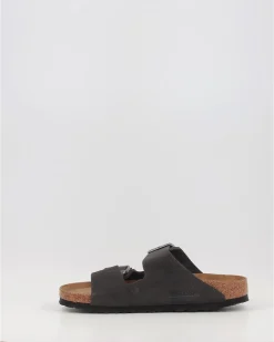 Sandalias Birkenstock Arizona Vl Sfb Leather Gris